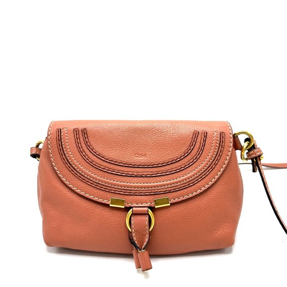Chloe Handbags - Chloe Nude Pink Mini Marcie Crossbody